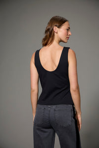 RHINESTONE SCOOP BACK TANK
