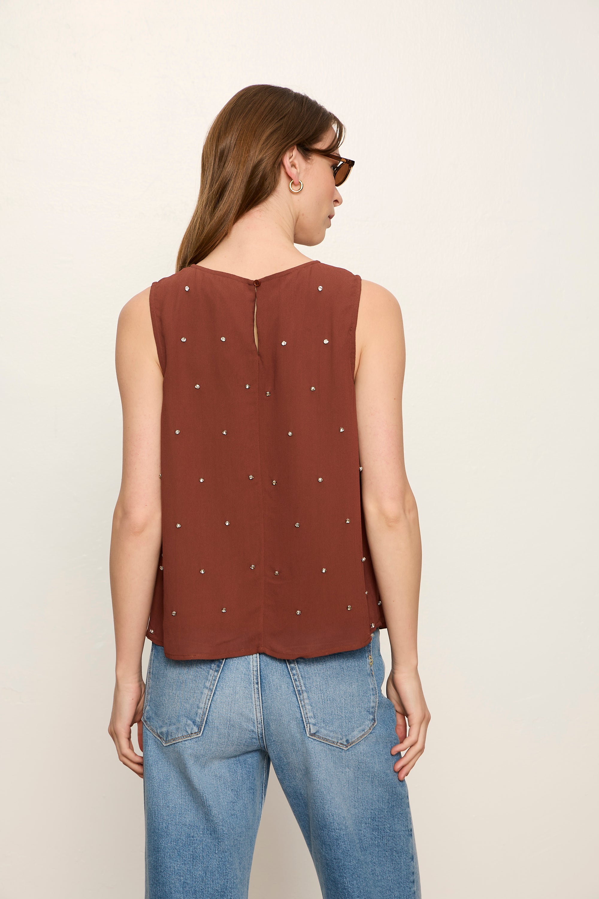 MARGO EMBELLISHED SHELL TOP
