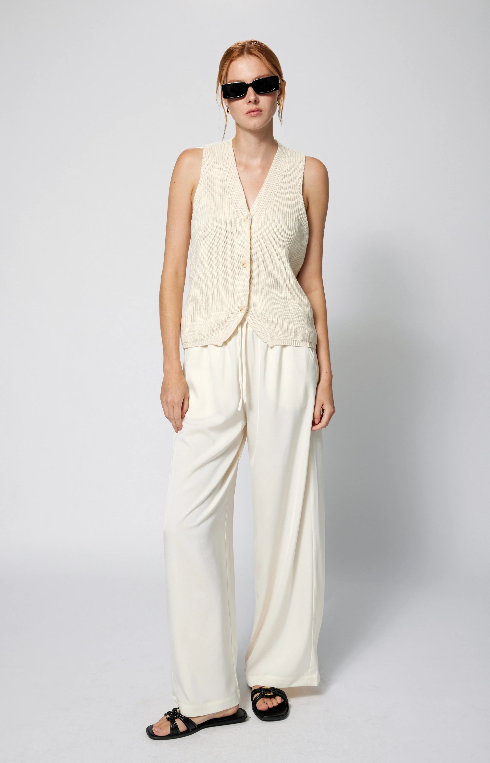 Ivory Knit Vest