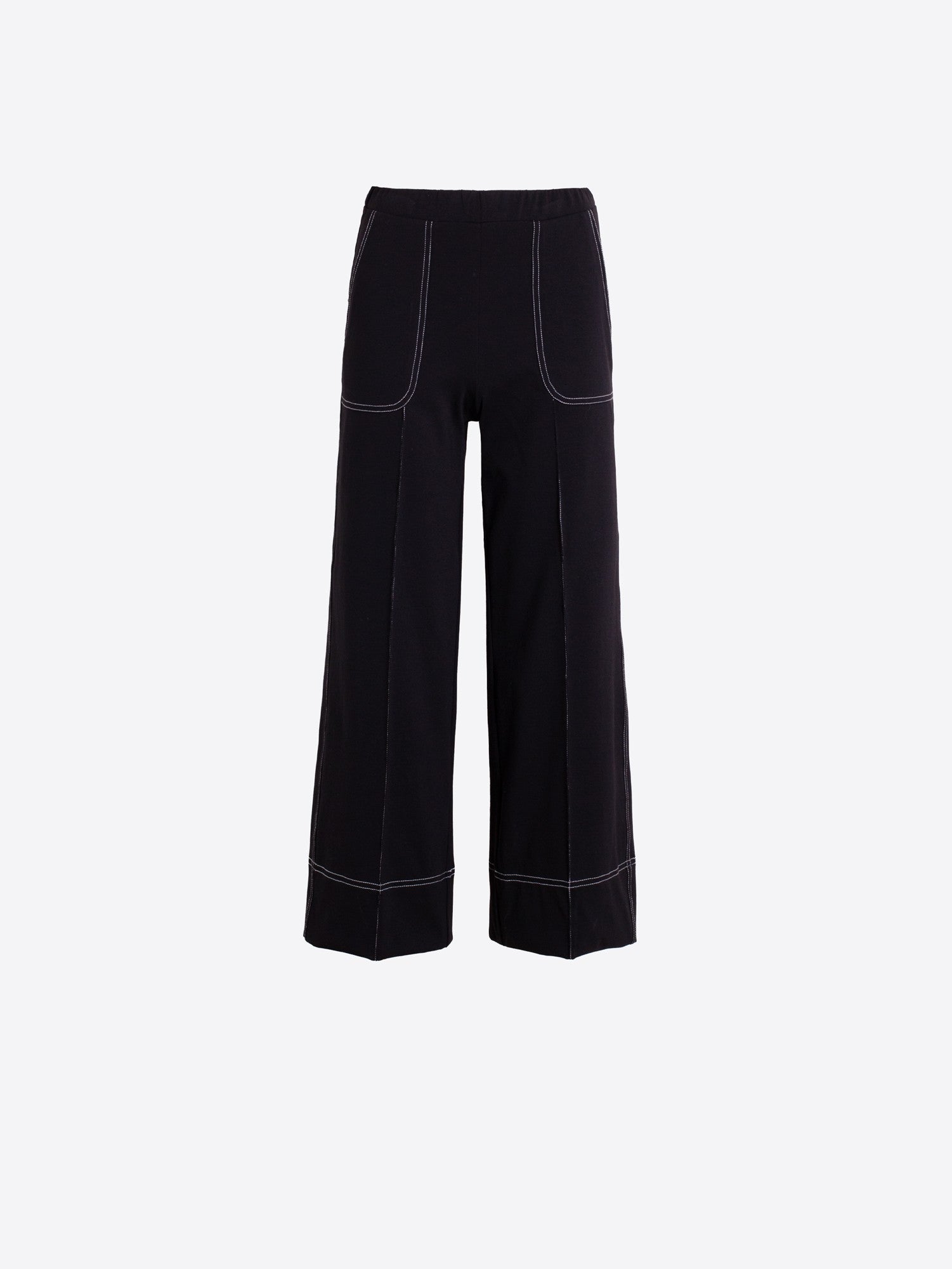 Contrast Stitch Pant - Black