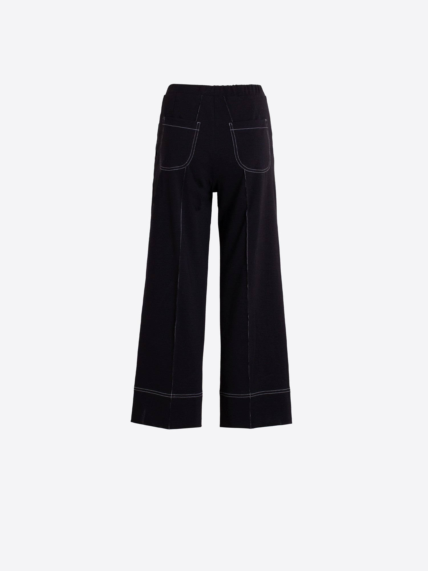 Contrast Stitch Pant - Black