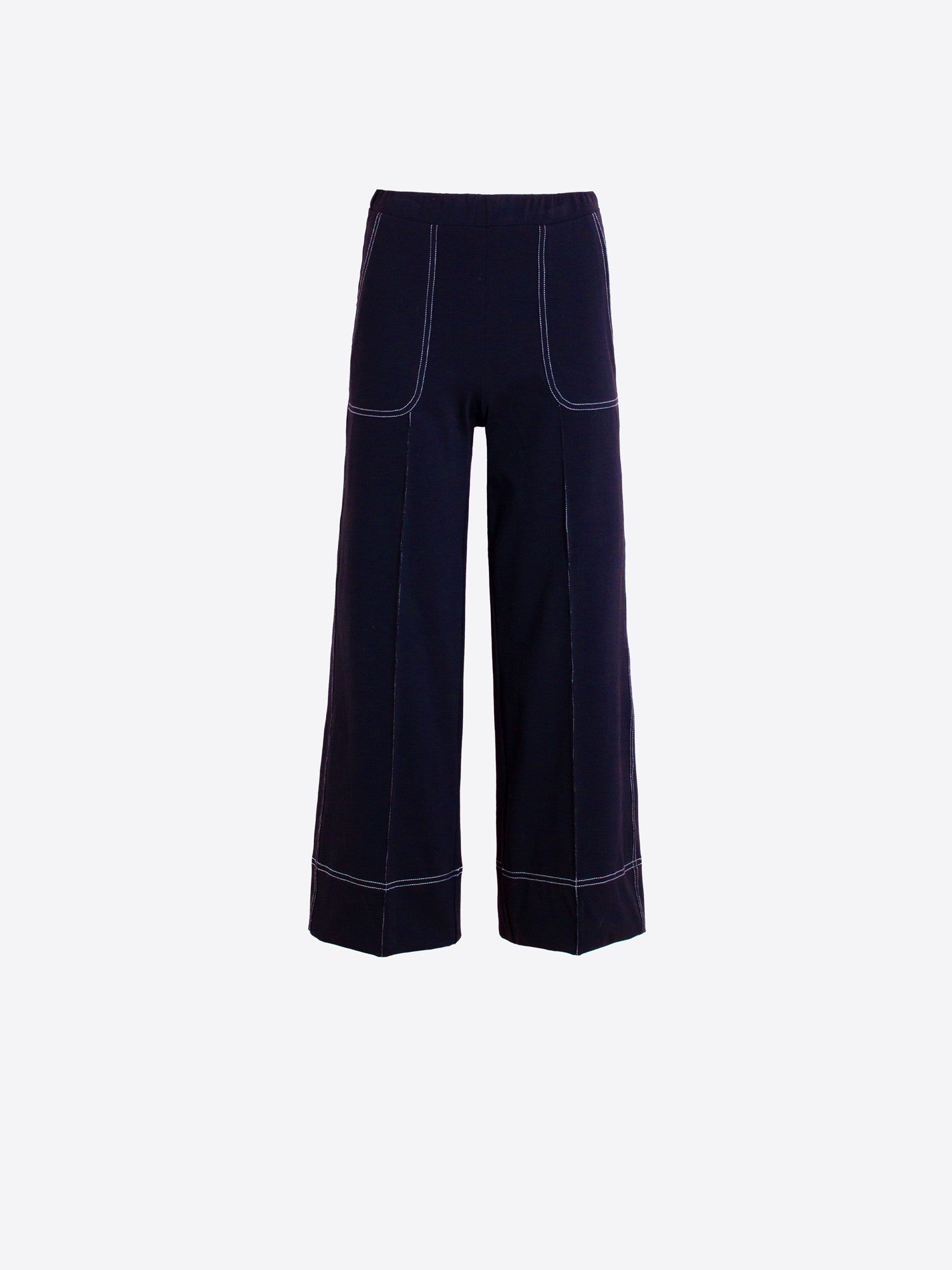 Contrast Stitch Pant - Navy