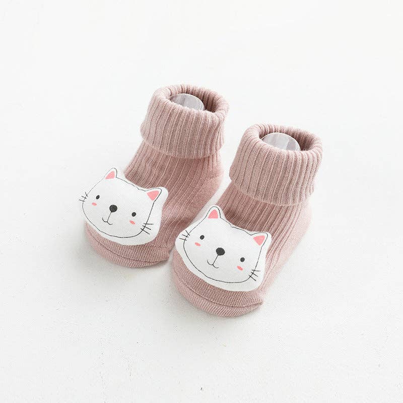 Rattle Socks - Pink Cat