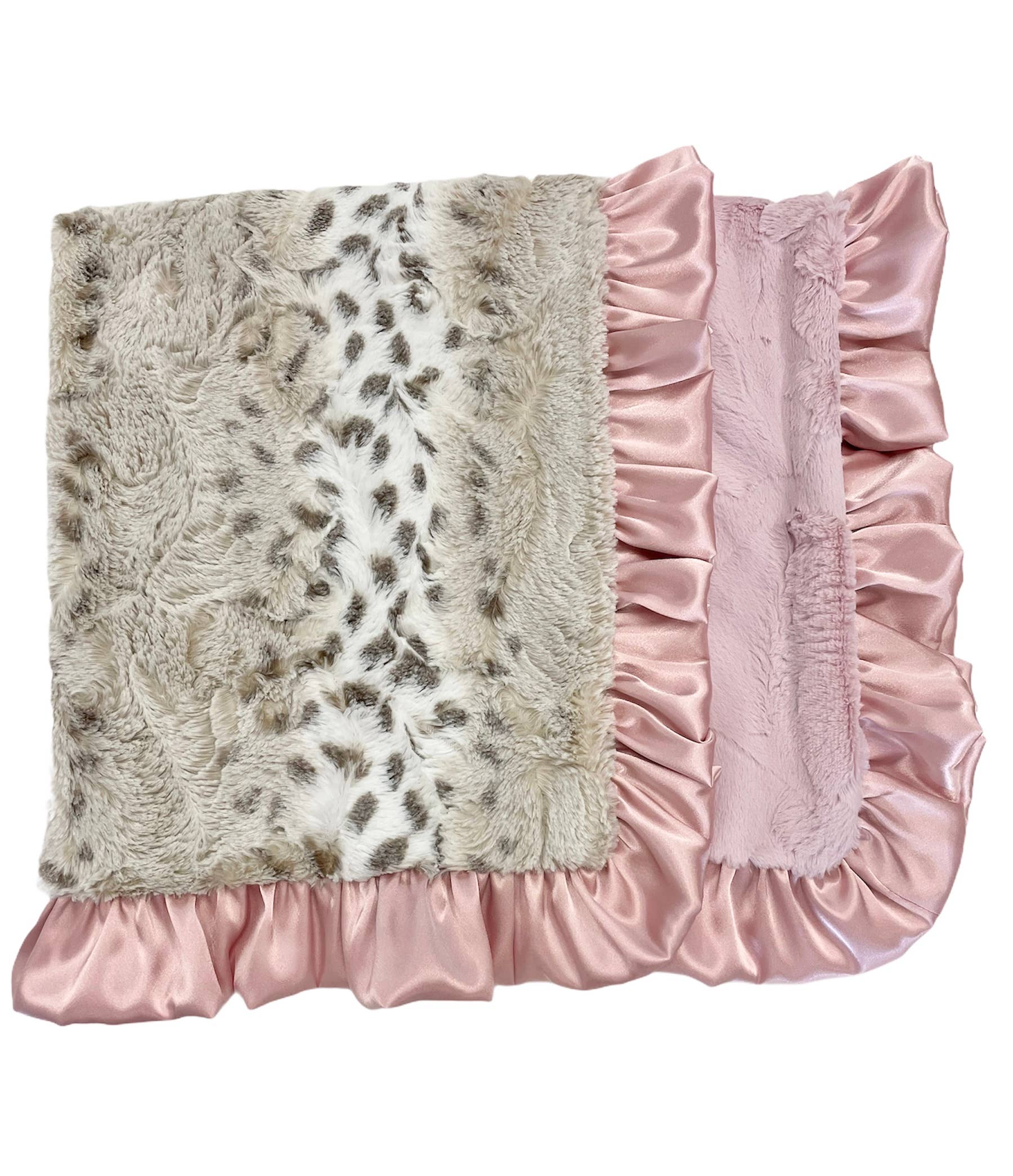 Luxe Cuddle Blanket - Snowcat Dusty Pink