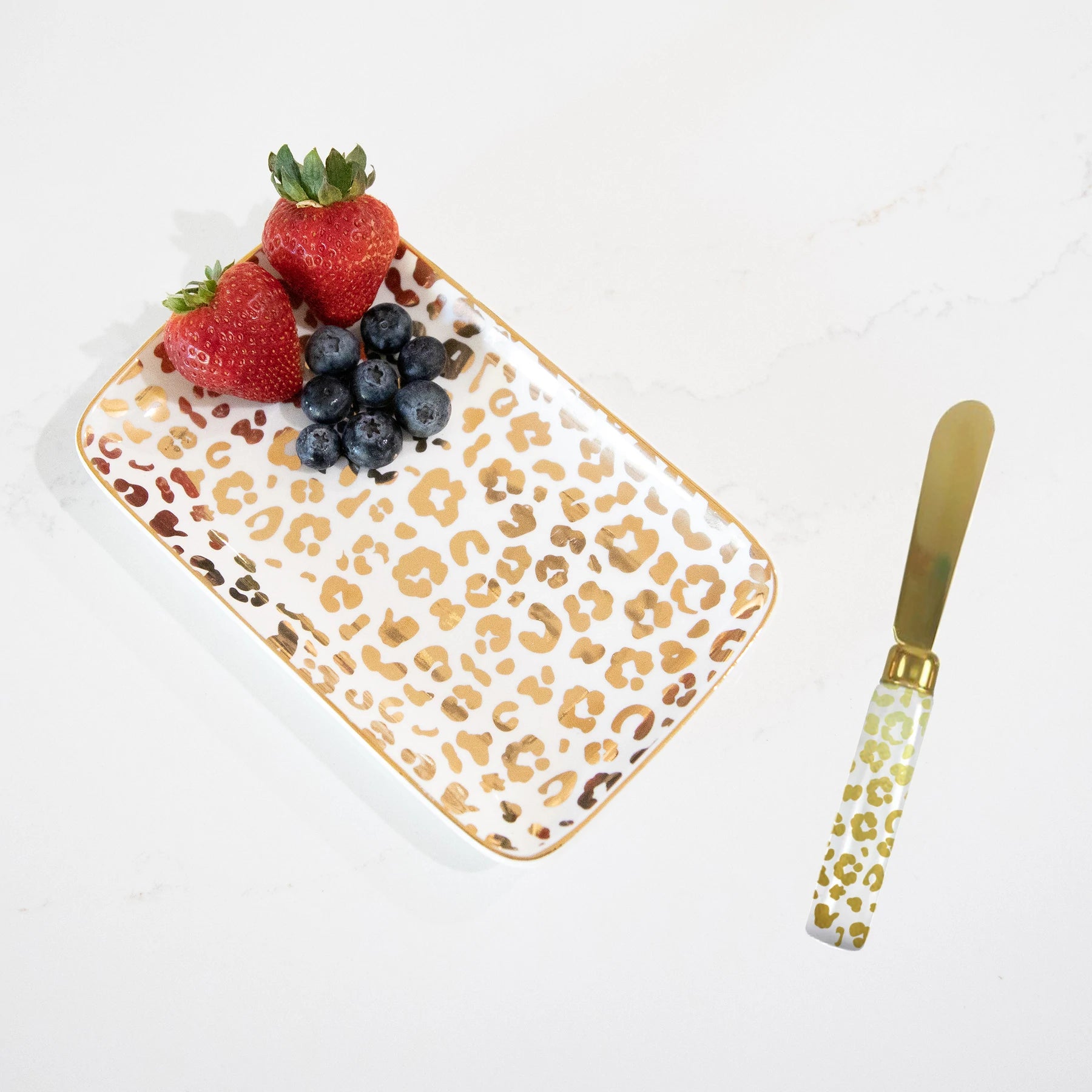 Gold Leopard Platter