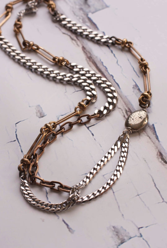 Bronze & Stainless Steel Long Chain