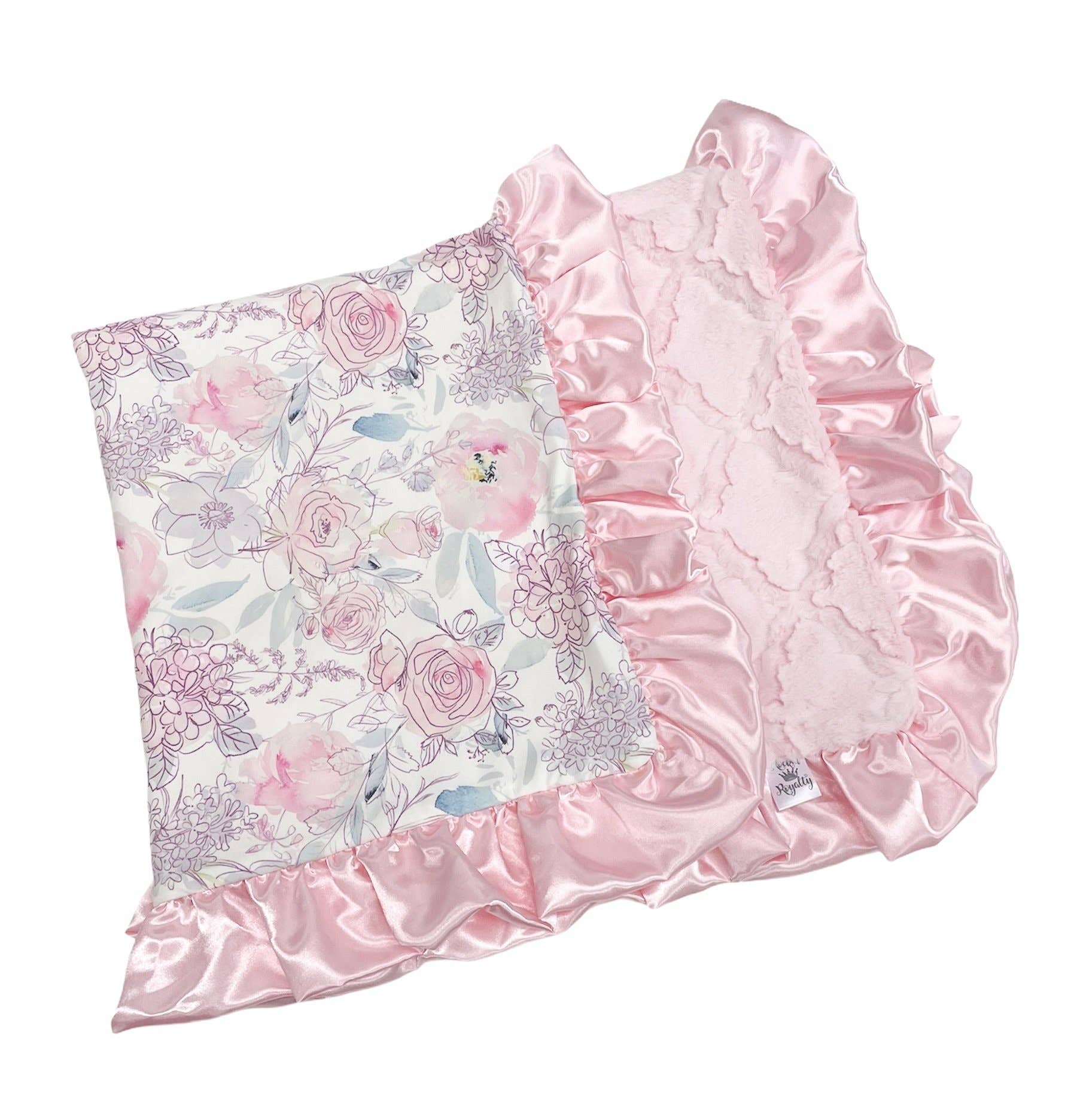 Luxe Cuddle Blanket - Bashful Pink Floral