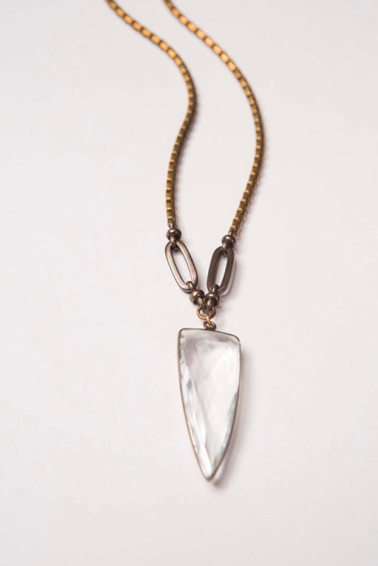 Faceted Crystal Quartz Necklace