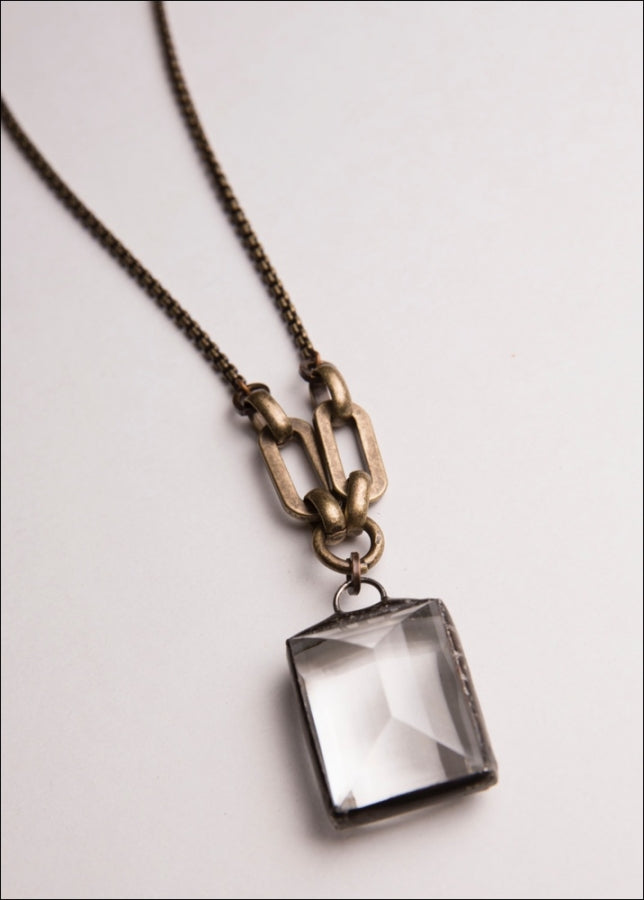 Long Vintage Crystal Necklace