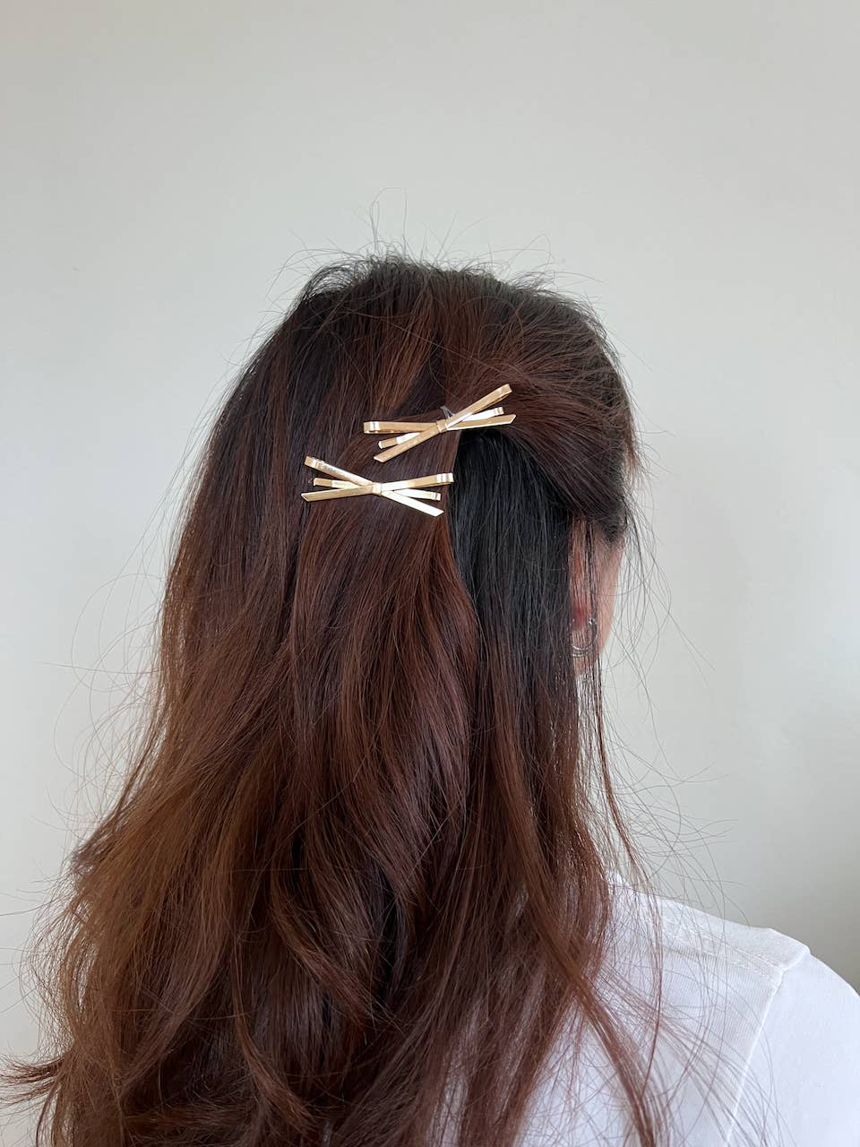 Gold Bow Bobby Pin Set