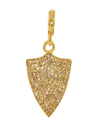 Pave Diamond Shield Pendant
