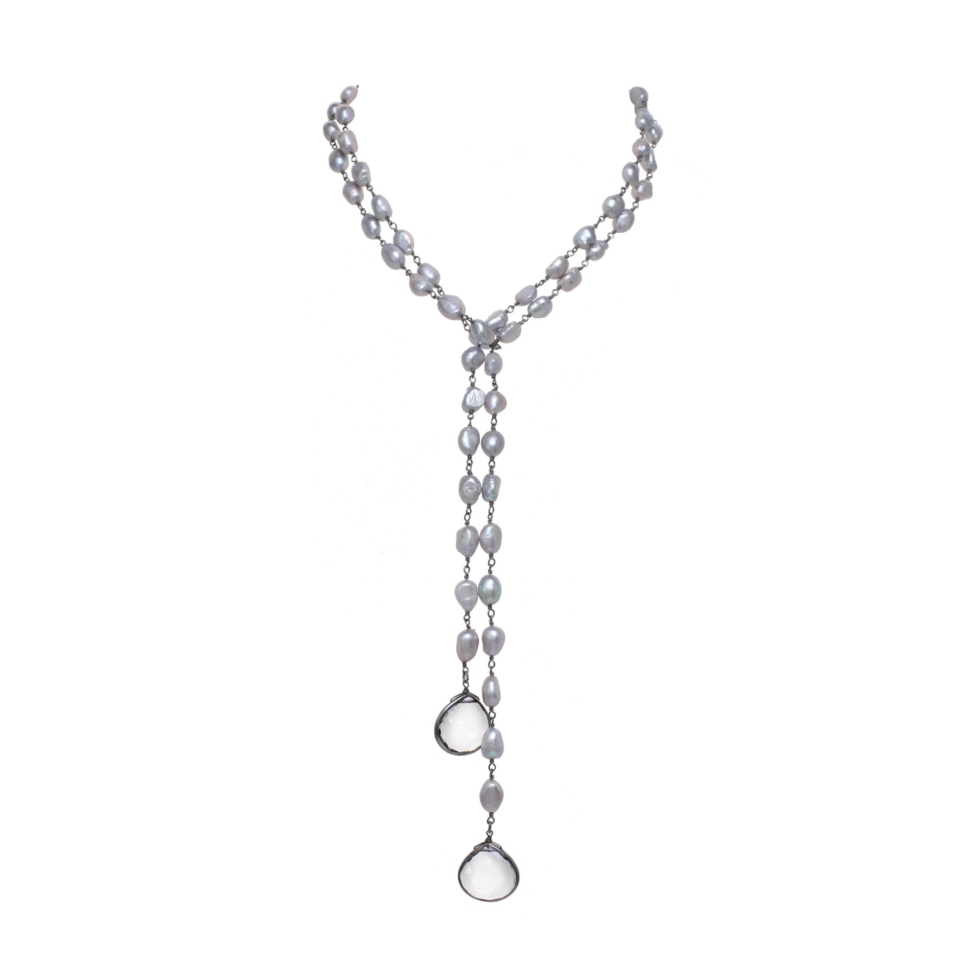 Grey Pearl Lariat