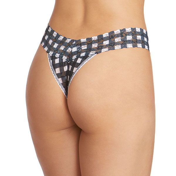 Gridlock Lace Thong (Gingham)