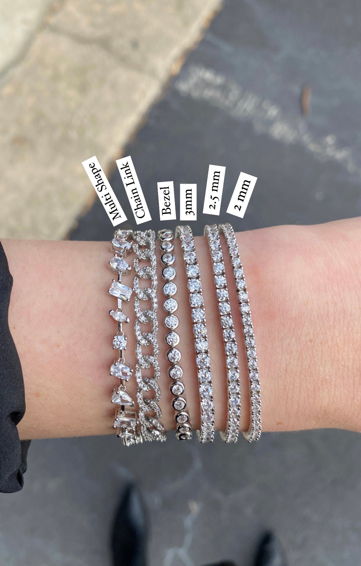 Pave CZ Chain Link Bracelet