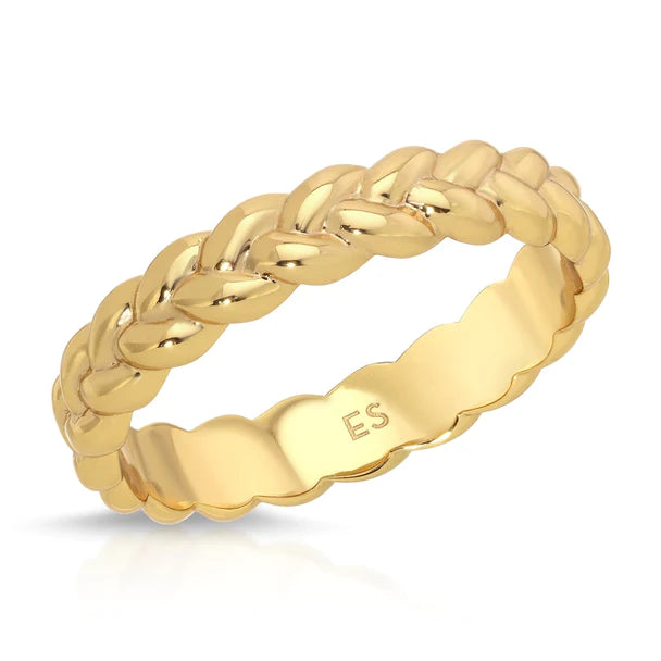 Braided deals gold ring