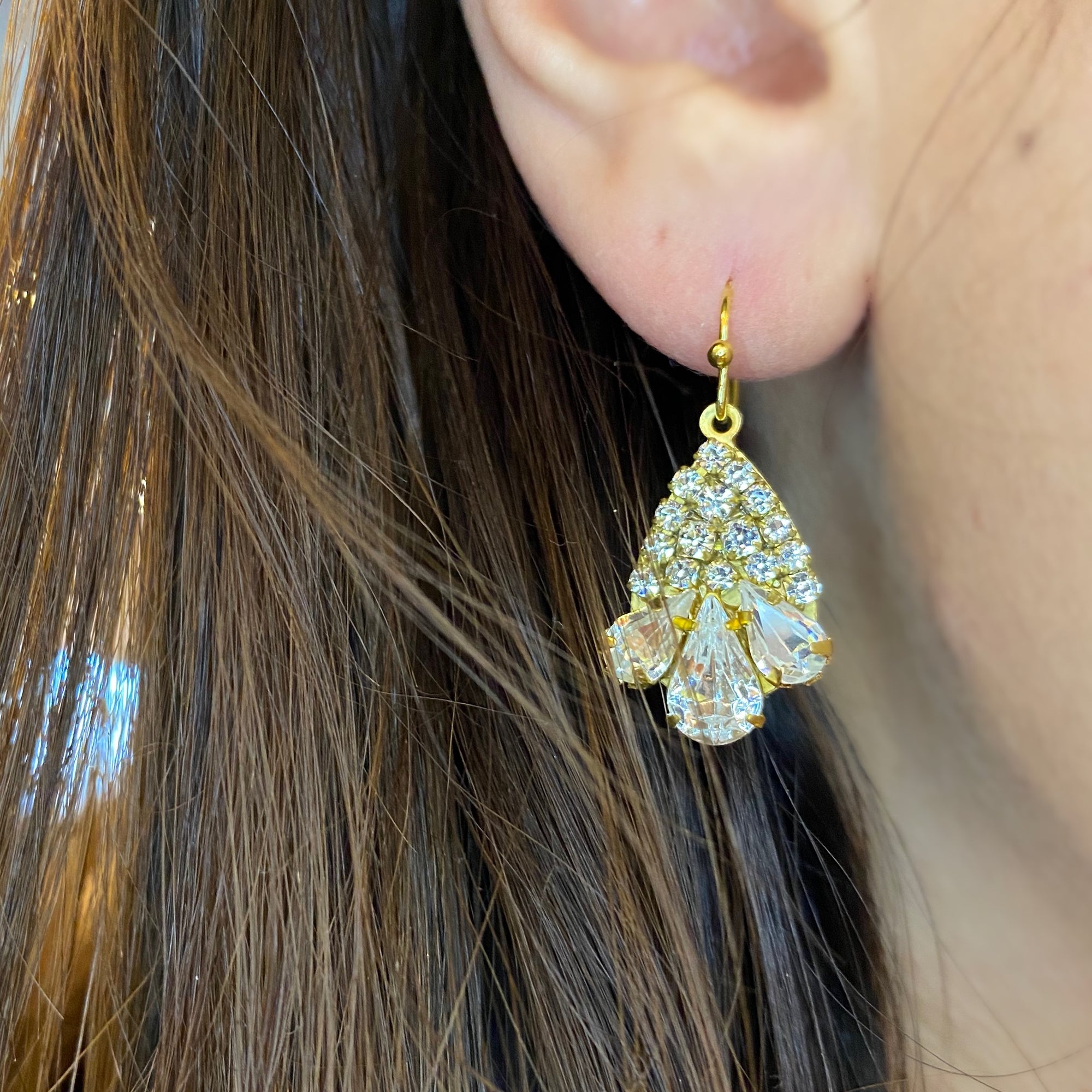 Gold/Crystal Earrings