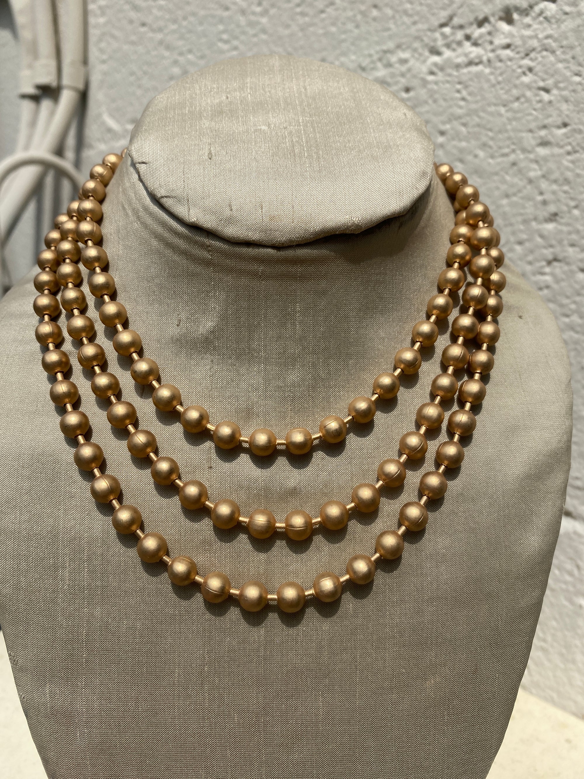 Matte Gold Ball Chain Necklace