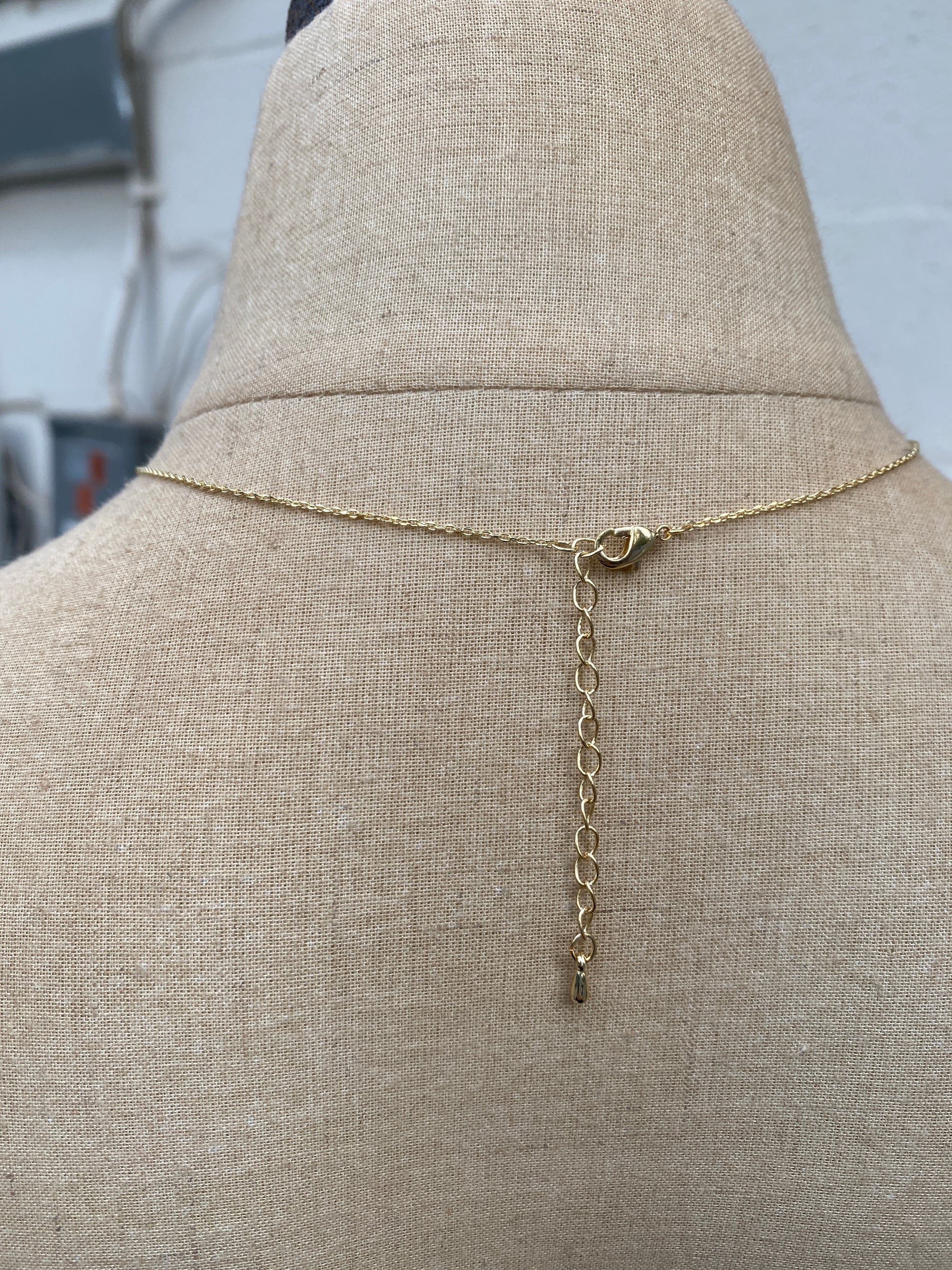 Gold Dipped CZ Charm Necklaces