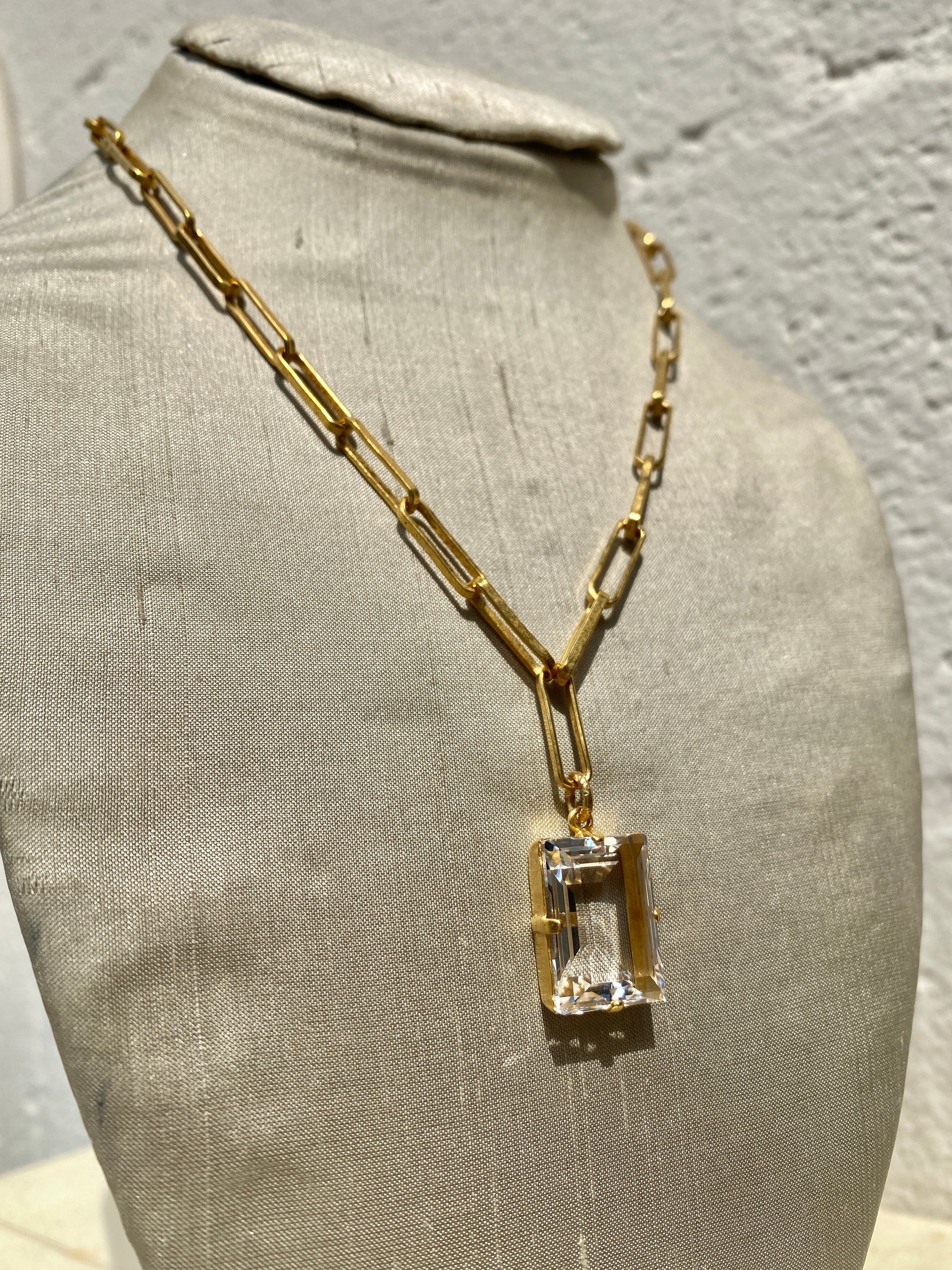 Rectangle Crystal Necklace