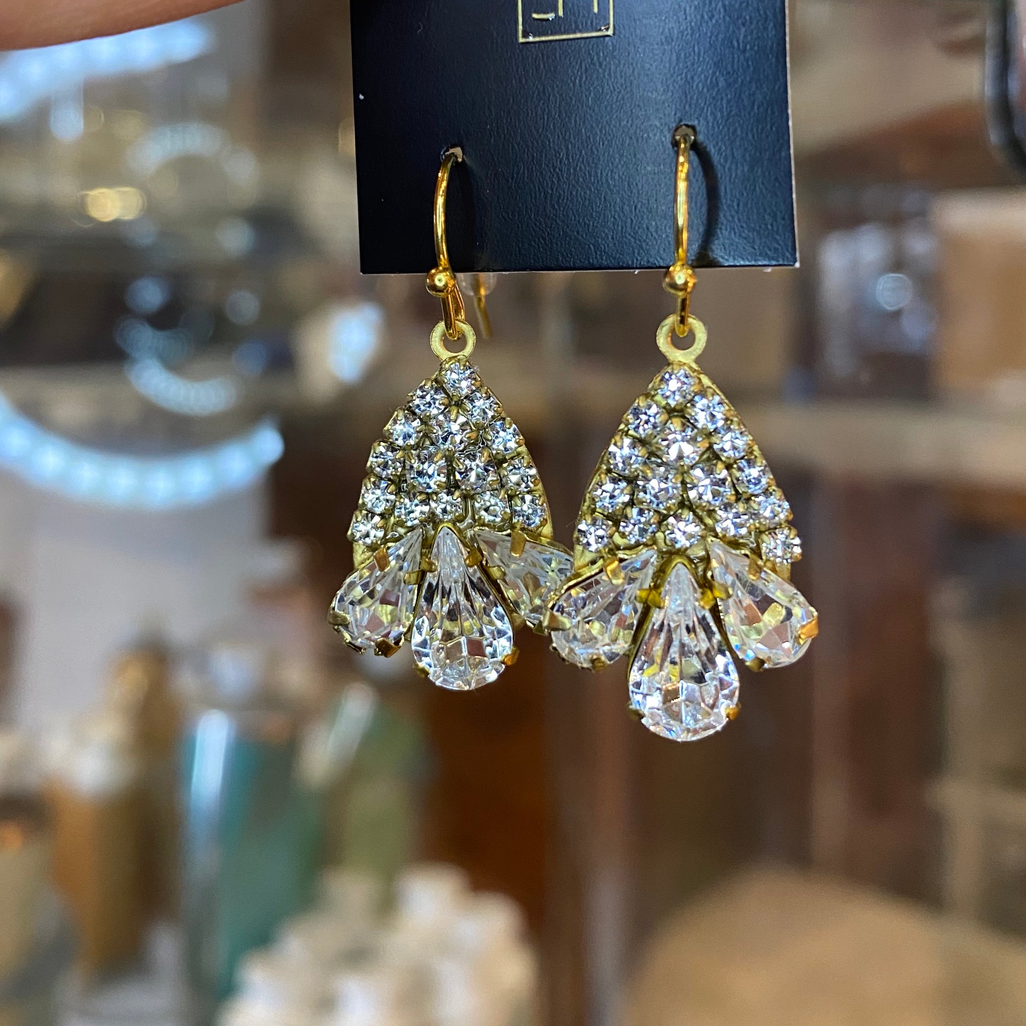 Gold/Crystal Earrings