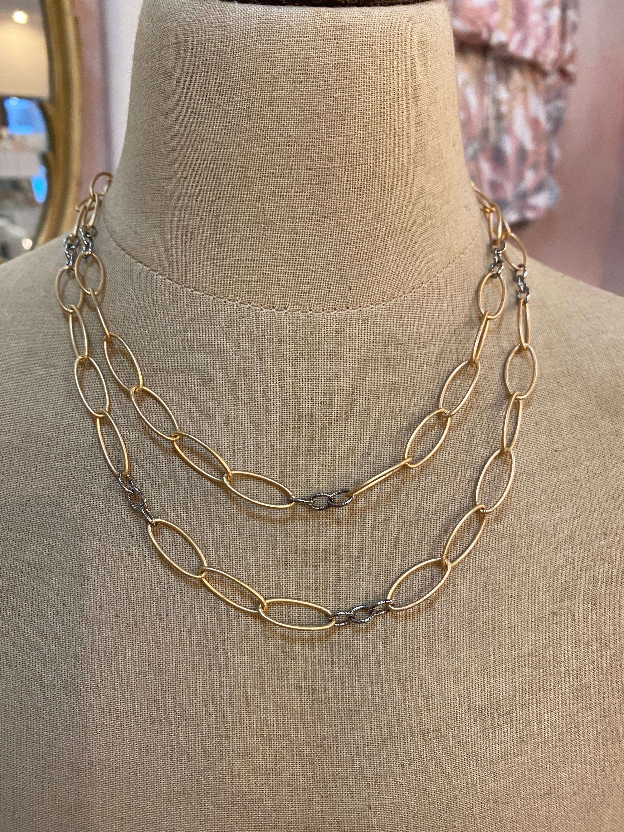 Long Mixed Link Necklace