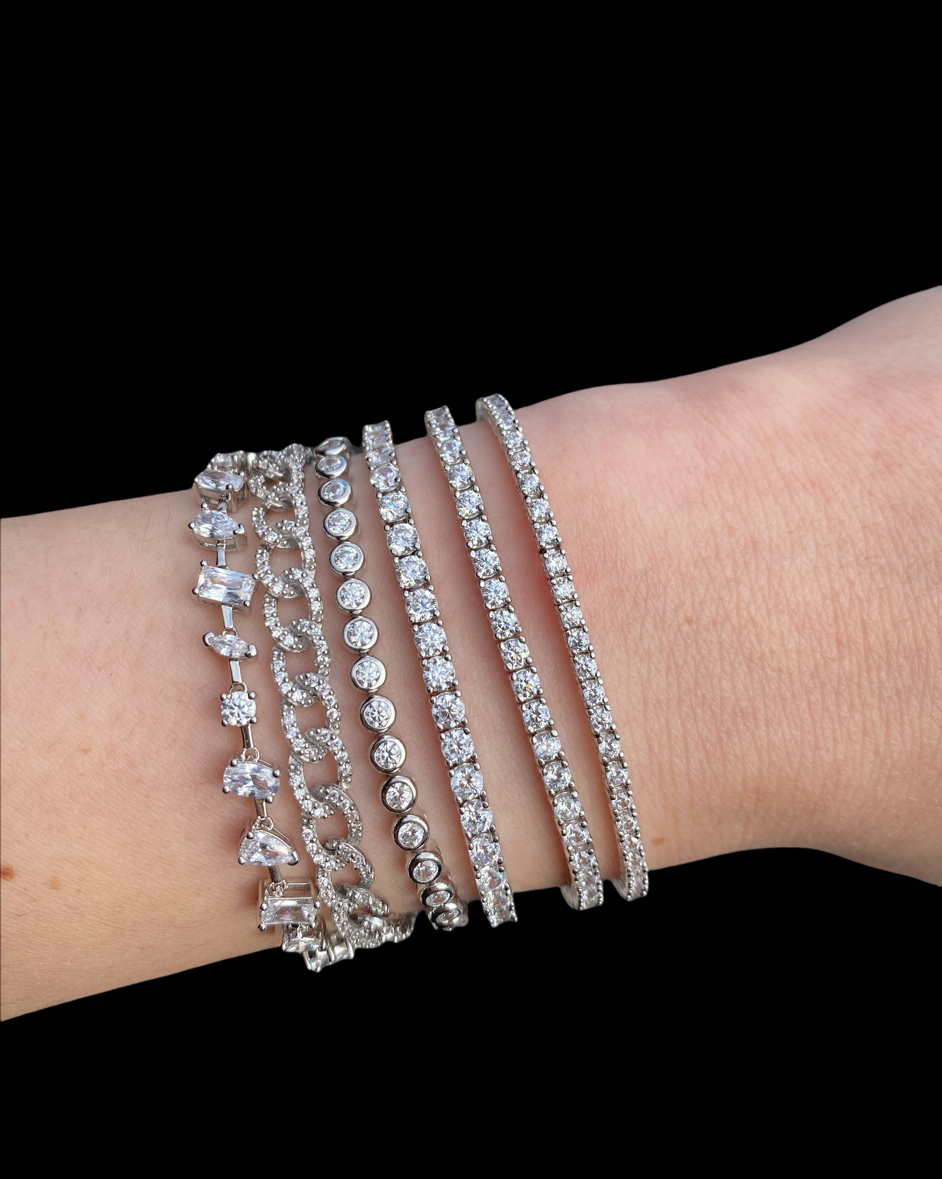 Pave CZ Chain Link Bracelet
