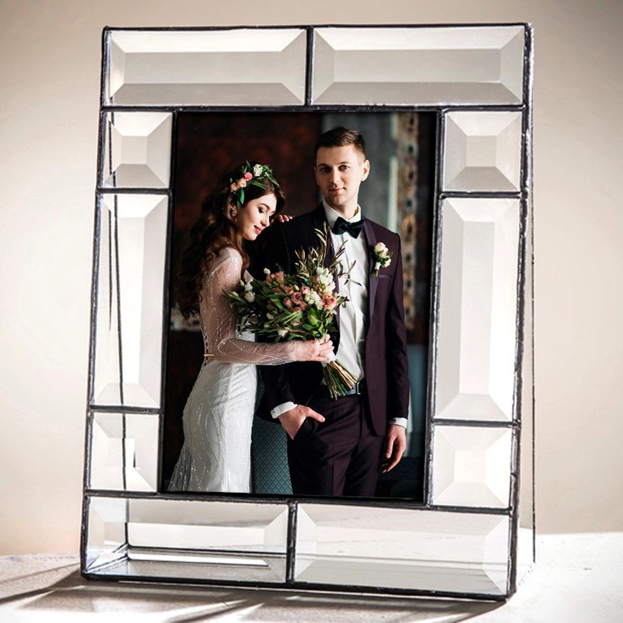 Beveled Glass Picture Frame: 5 x 7