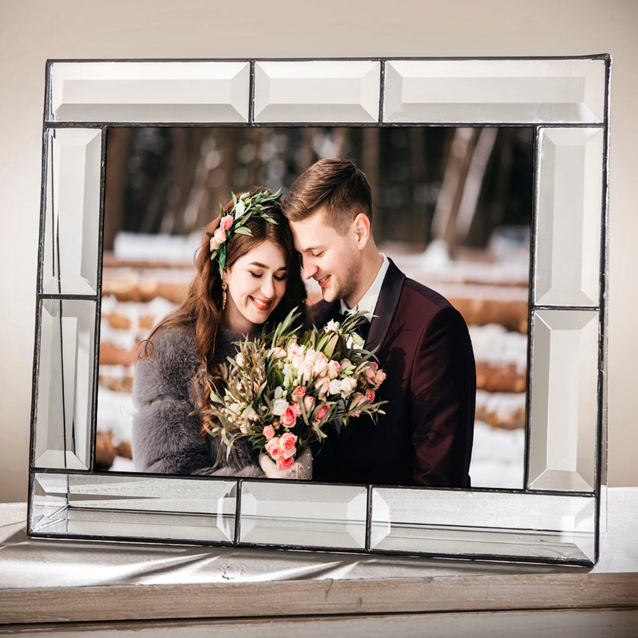 Beveled Glass Picture Frame: 8 x 10