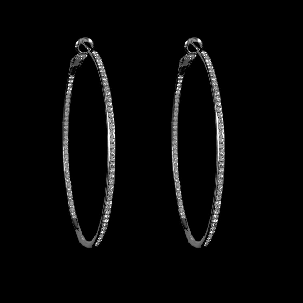 Extra Large Pave CZ Hoops