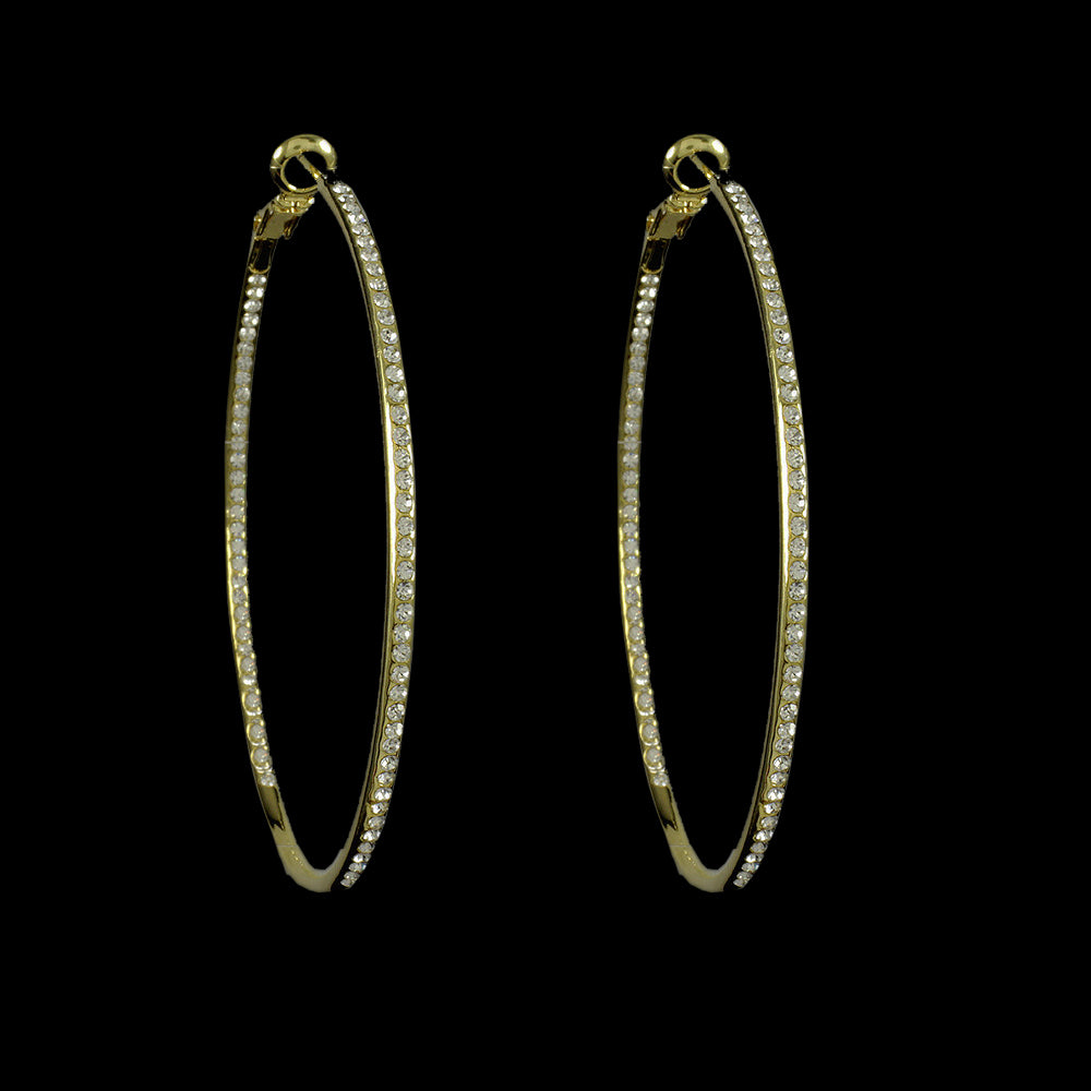 Extra Large Pave CZ Hoops