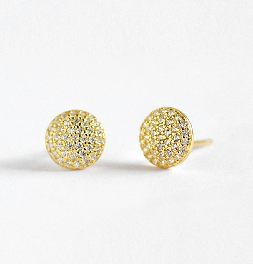 Pave Circle Studs