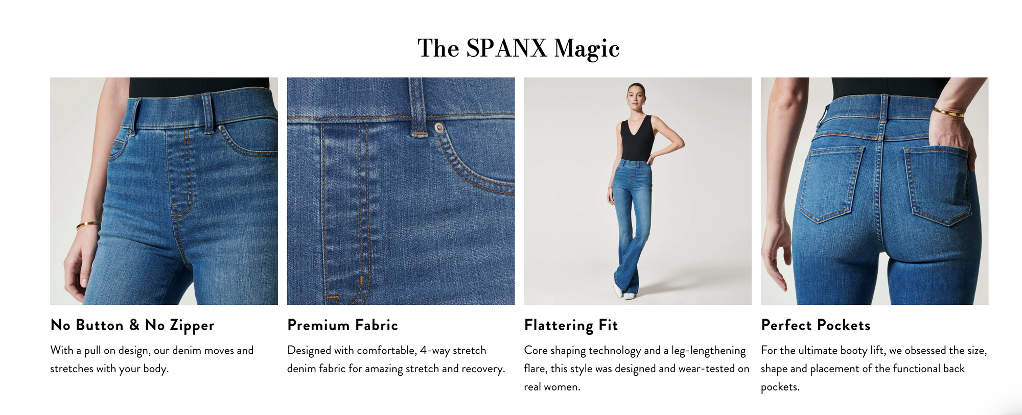 Spanx Flare Vintage Indigo Denim Pants