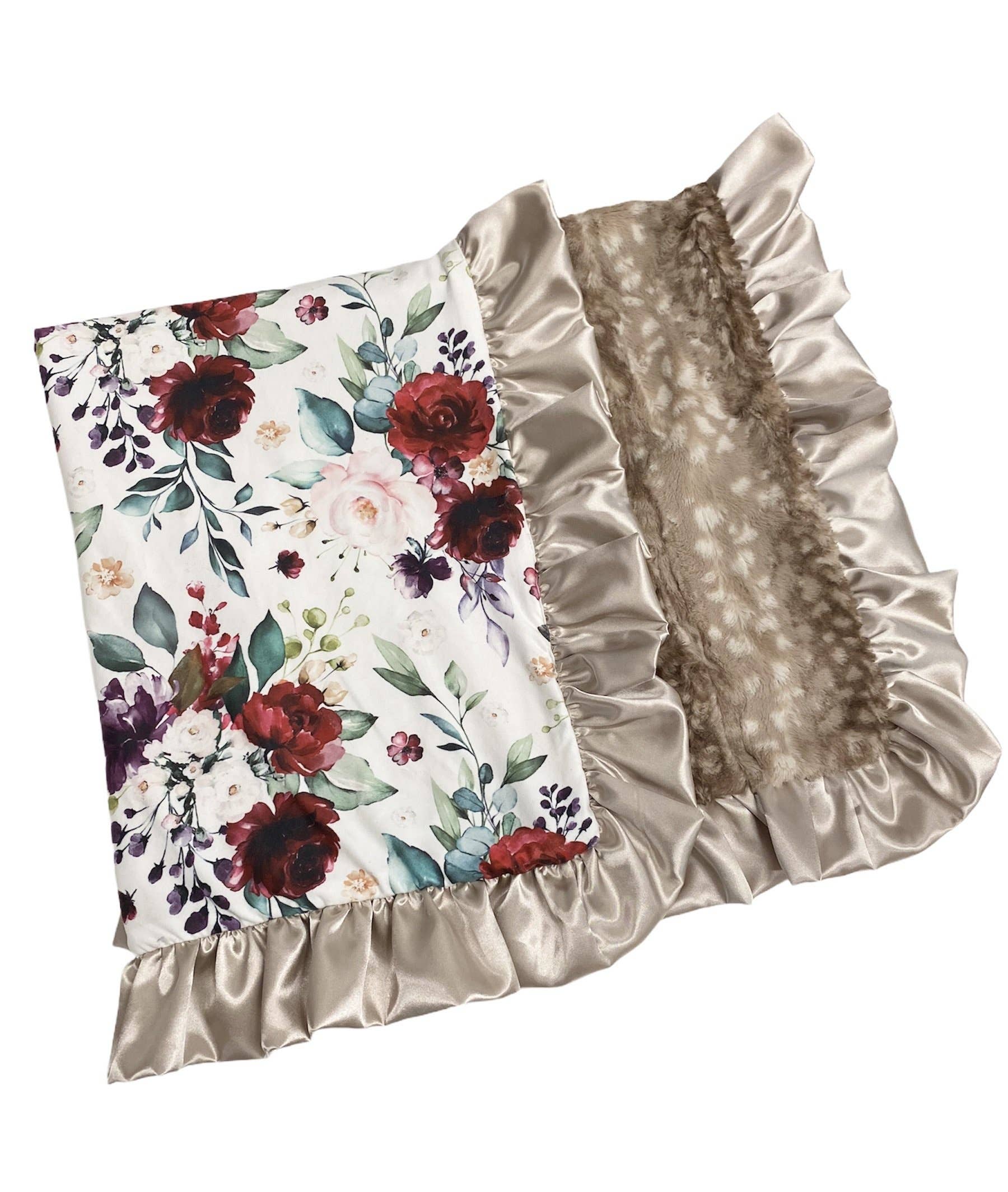 Luxe Cuddle Blanket - Floral Fawn