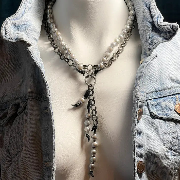 Baroque Double Strand Necklace