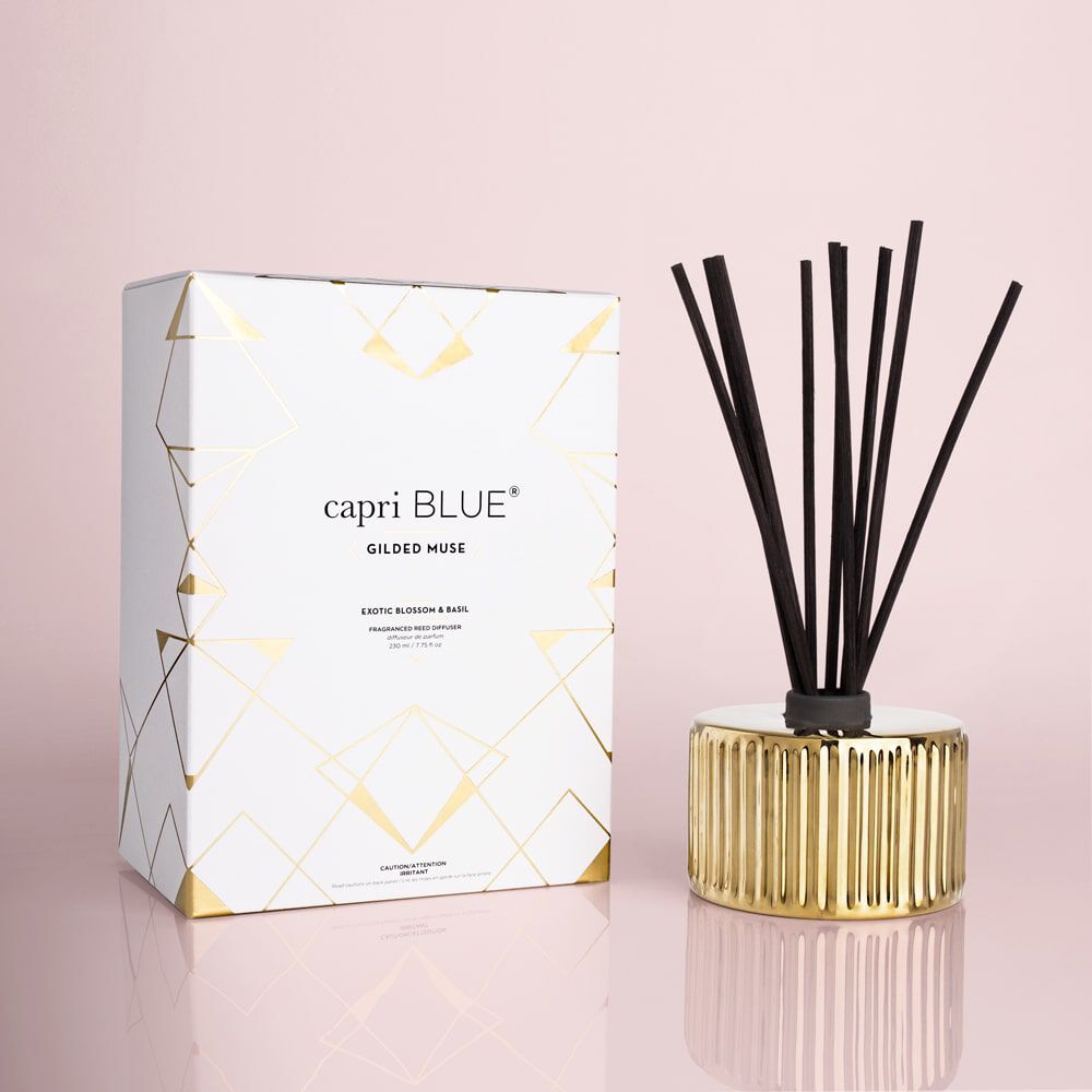 Gilded Reed Diffuser: Exotic Blossom & Basil