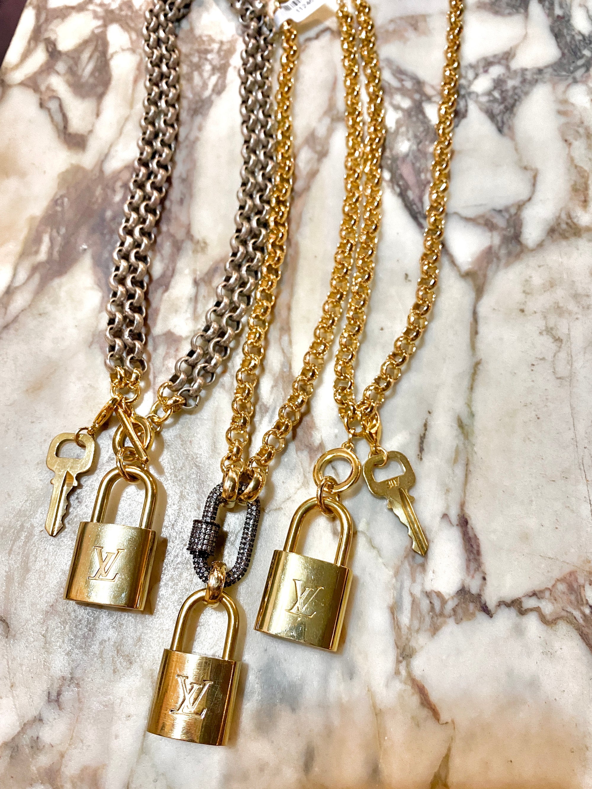 Long Toggle LV Lock Necklace