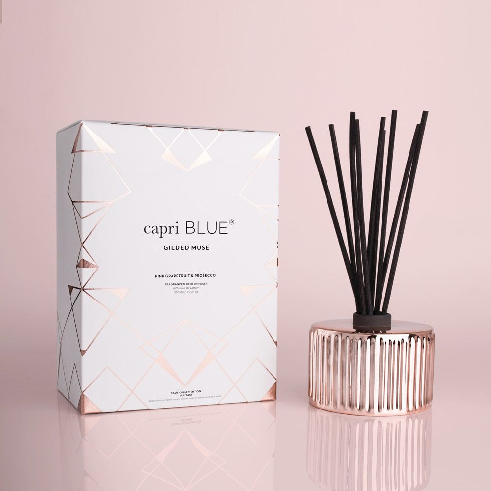 Gilded Reed Diffuser: Pink Grapefruit & Prosecco
