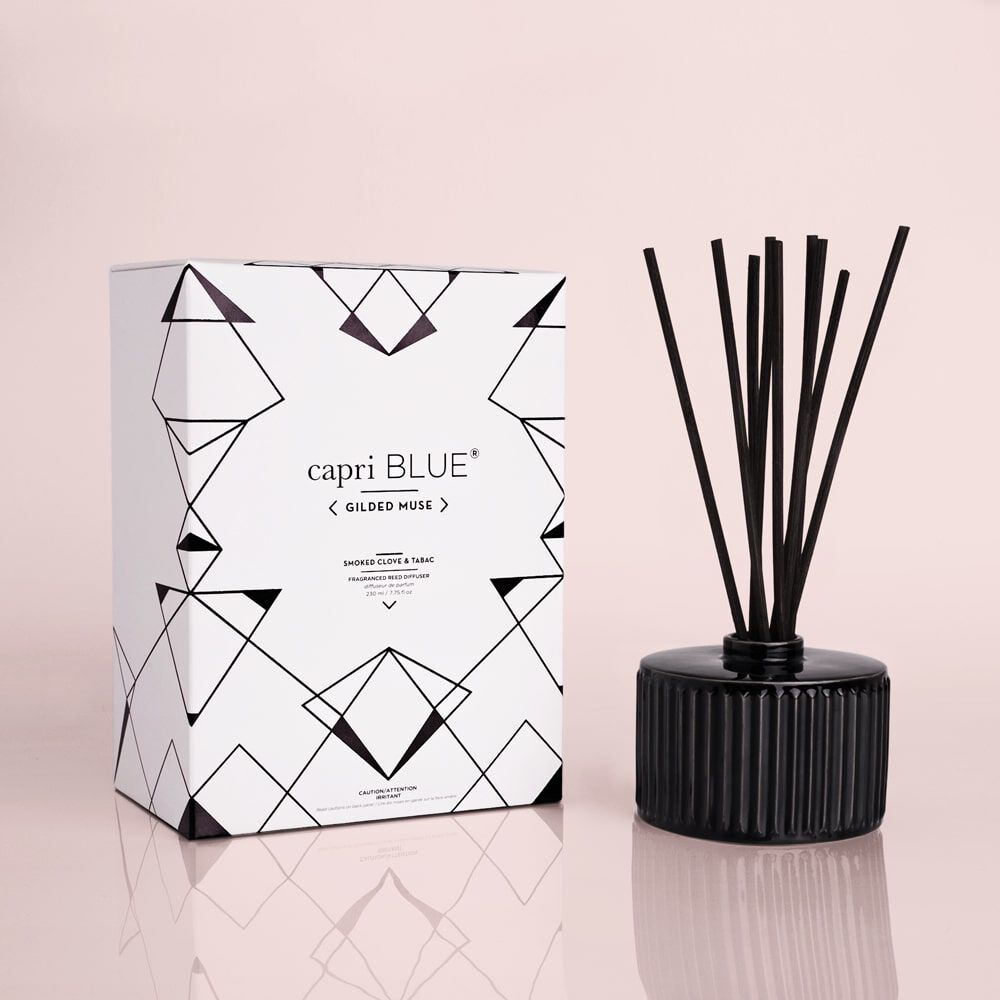 Gilded Reed Diffuser: Smoked Clove & Tabac